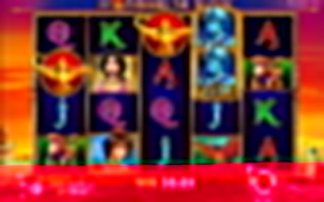 Zu sehen ist der Genie Wishes Slot mit 5 Walzen und 4 Reihen mit dem Wild Symbol und weiteren Symbolen. 