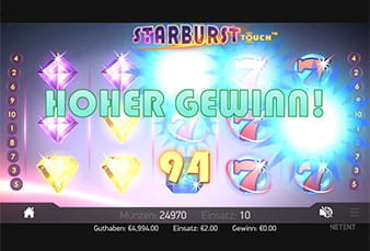 Starburst gehört zu dem Standardrepertoire von NetEnt