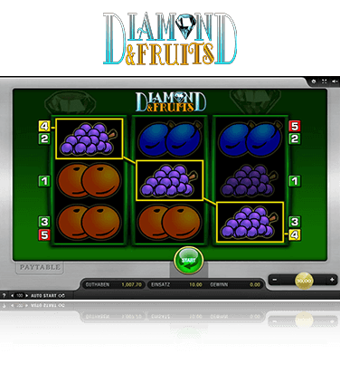 Merkur Diamond and Fruits Spiel