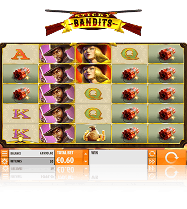 Der Spielablauf des Sticky Bandits Slots.